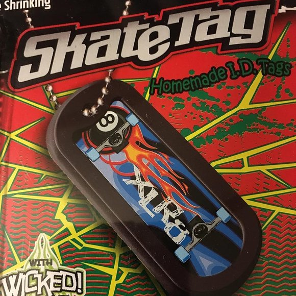 Incredible Shrinking Skate Tag Homemade ID Tags, Luggage Tags, Lot of 4 - Picture 12 of 13